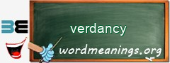 WordMeaning blackboard for verdancy